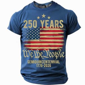 2Pcs Men's America's 250th Anniversary Print Shirts: $11