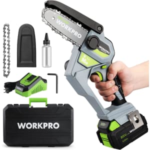 WorkPro Mini Cordless Chainsaw: $43.97