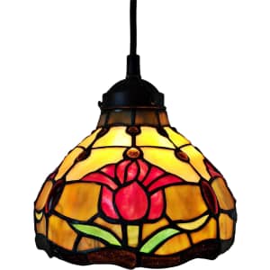 Amora Lighting 8" Tiffany Style Hanging Pendant Lamp: $79 Amora Lighting 8" Tiffany Style Hanging Pendant Lamp: $79