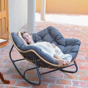 Outdoor Rocking Patio Egg Chair: $123