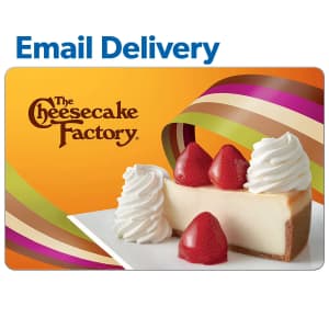 $25 or $50 The Cheesecake Factory Gift Card at Sam's Club: from $24 $25 or $50 The Cheesecake Factory Gift Card at Sam's Club: from $24