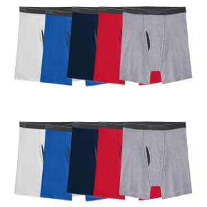 Fruit of the Loom Men's EverSoft CoolZone Fly Boxer Briefs 10-Pack: $23