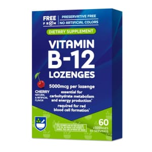Rite Aid B-12 5,000mcg 60-Lozenge Box: 2 for $9 Rite Aid B-12 5,000mcg 60-Lozenge Box: 2 for $9