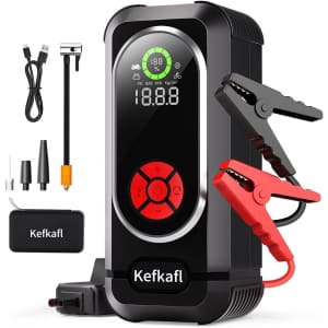 4000A Car Battery Jump Starter with Air Compressor: $32 at Checkout
