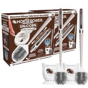 Horsepower Unicorn Motorized Toilet Brush 2-Pack: $19.99