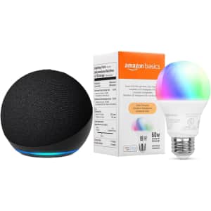 5th-Gen. Amazon Echo Dot (2022) w/ Amazon Basics Smart A19 Light Bulb: $23 5th-Gen. Amazon Echo Dot (2022) w/ Amazon Basics Smart A19 Light Bulb: $23