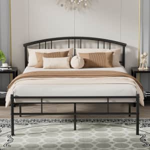 Vecelo Queen Bed Frame w/ Headboard & Footboard: $58.39