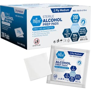 Med Pride Sterile Alcohol Prep Pads 200-Count Box: $5.10 via Sub & Save
