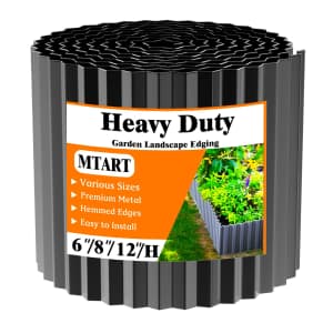 MTART 6" x 40-Foot Corrugated Metal Garden Edging: $22 w/ Prime