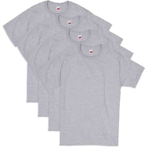 Hanes Men's Essentials Crewneck T-Shirt 4-Pack: $15