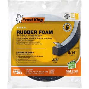 Frost King R538H 3/8" W 5/16" T x 10-Foot L Foam Tape: $3.43