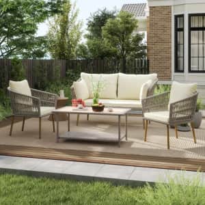 Yitahome 4-Piece Outdoor Wicker Furniture Set: $270