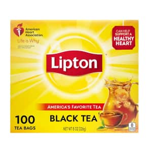 Lipton Black Tea Bag 100ct: $3.72 via Sub & Save