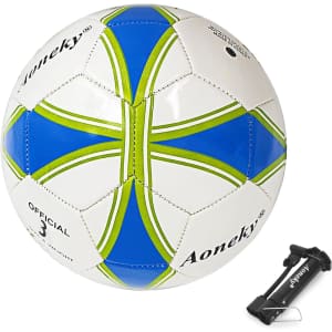 Aoneky Soccer Ball with Pump: $7.98 Aoneky Soccer Ball with Pump: $7.98