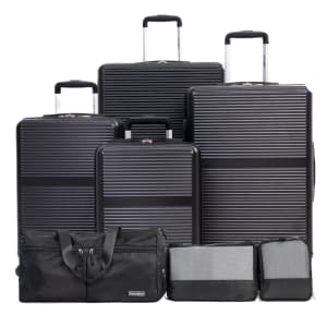Tripcomp 7-Piece Hardside Luggage Set with TSA Lock: $99.99
