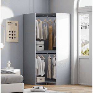 Harper & Bright Designs 43" Corner Wardrobe Armoire: $133