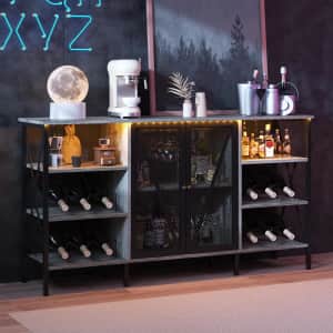 GarveeHome 55" Farmhouse Wine Bar Cabinet: $125.99 GarveeHome 55" Farmhouse Wine Bar Cabinet: $125.99