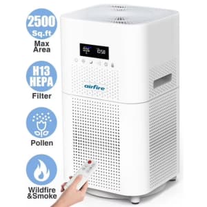 Airfire AP401 HEPA Air Purifier for up to 2,500-sq. ft. Rooms: $45.99 Airfire AP401 HEPA Air Purifier for up to 2,500-sq. ft. Rooms: $45.99