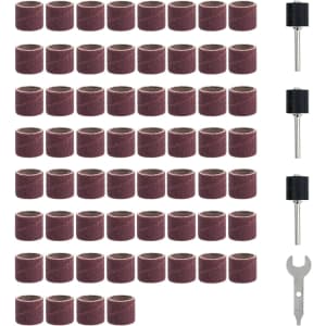 Hardell 60-Piece Sanding Drum Set for Rotary Tools: $3.64