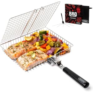 Shizzo Stainless Steel Grill Basket Set: $20.82
