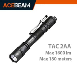 Acebeam 1,600-Lumen TAC 2AA EDC Flashlight: $14.93 Acebeam 1,600-Lumen TAC 2AA EDC Flashlight: $14.93