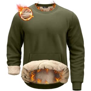 Pudolla Men's Sherpa Lined Sweatshirt: $23.99