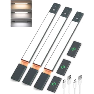 Ezvalo 19.7" Motion Sensor Dimmable Under Cabinet Light: $32.99