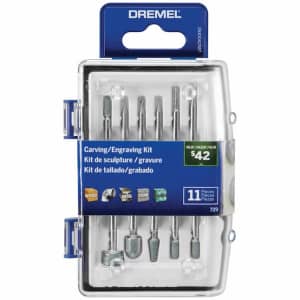 Dremel 11-Piece Diamond-Grit Wood Engraving Bit Set: $9.98