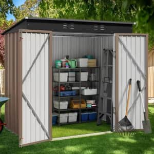 6x4-Foot Outdoor Steel Tool Shed: $132