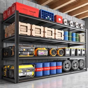 Reibii 60" 2650-lbs. 4-Tier Industrial Shelving Unit: $165.99