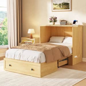 Gracie Oaks Farmhouse Murphy Bed w/ Charging Station: $319.99 Gracie Oaks Farmhouse Murphy Bed w/ Charging Station: $319.99