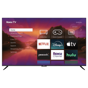 Roku Plus Series 75R6A5R 75" 4K HDR QLED UHD Smart TV: $500