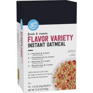 Happy Belly Fruit & Cream Variety Instant Oatmeal 10-Pack: $1.54 via Sub & Save