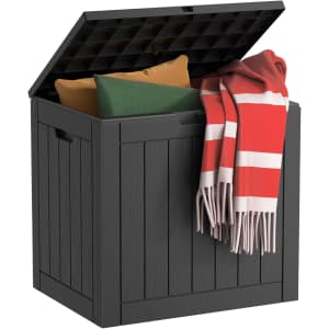 32-Gallon Resin Deck Box: $28 32-Gallon Resin Deck Box: $28