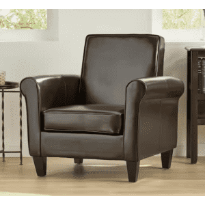 Noble House Freemont Chocolate Brown Bonded Leather Club Chair: $211 Noble House Freemont Chocolate Brown Bonded Leather Club Chair: $211