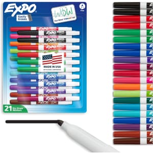 EXPO Low Odor Fine Tip Dry Erase Markers 21-Pack: $11.67 EXPO Low Odor Fine Tip Dry Erase Markers 21-Pack: $11.67