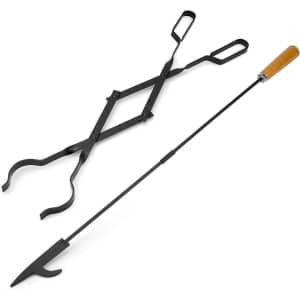Stanbroil 26" Campfire Fireplace Tongs and 32" Poker: $11