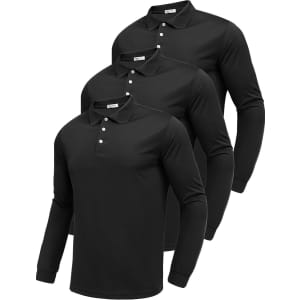 Pinspark 3Pack Long Sleeve Polo Shirts: $16.99