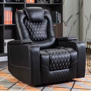 Electric Power Recliner Chair w/ USB Ports & Cup Holders: $191