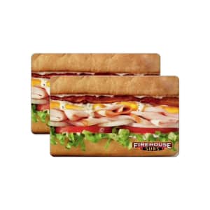 $50 Firehouse Subs Gift Card at Sam's Club: $40 $50 Firehouse Subs Gift Card at Sam's Club: $40