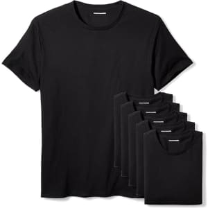 Amazon Essentials Men's Crew Neck T-Shirt 6-Pack: $18