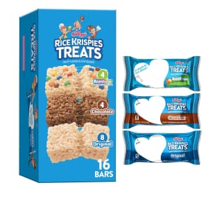 Rice Krispies Treats Crispy Marshmallow Squares 16-Bar Variety Pack: $3.61 via Sub & Save Rice Krispies Treats Crispy Marshmallow Squares 16-Bar Variety Pack: $3.61 via Sub & Save