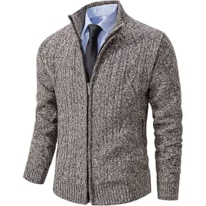 Msmsse Men's Casual Full-Zip Knitted Cardigan: From $13.25