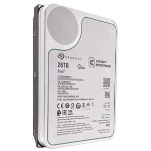 Certified Refurb Seagate Exos CMR 26TB 3.5" Internal Hard Drive: $290