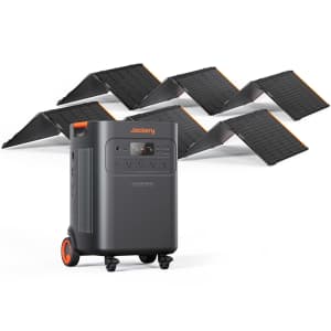 Jackery Explorer 5000 Plus 5,040Wh 7,200W Portable Power Station w/ SolarSaga 500 X Solar Panel 2-Pack: $4,099 Jackery Explorer 5000 Plus 5,040Wh 7,200W Portable Power Station w/ SolarSaga 500 X Solar Panel 2-Pack: $4,099