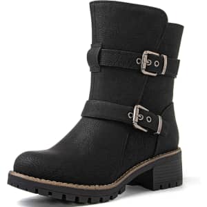Globalwin Women's Fur Lined Combat Ankle Boots: $17.70