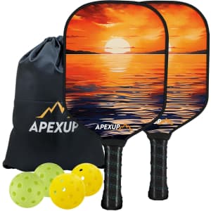 Apexup Fiberglass Pickleball Paddle Set: $25.99