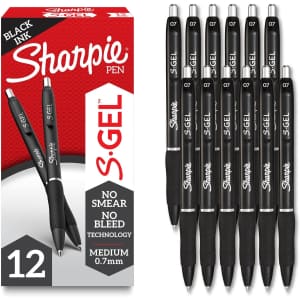 Sharpie S-Gel Medium Point Gel Pens 12-Pack: $8.32 w/ Sub & Save
