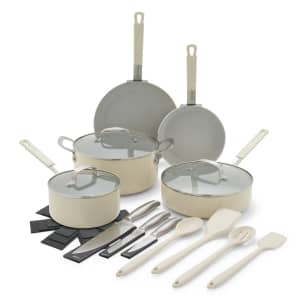 Bobby Flay by GreenPan 21-Piece Ceramic Non-Stick Cookware Set: $98