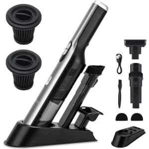 Handheld Cordless Vacuum with 18KPa Suction and LED: $42